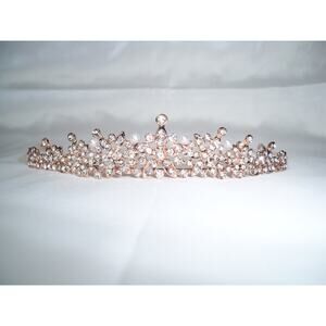 gold tiara, gold bridal tiara, gold Quinceanera party pageant birthday  tiara